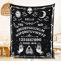 1pc Halloween Blanket Black Gothic Spooky Goth Palmistry Witchy Boho Sun Moon Star Horror Skull Cool Mysterious Throw Blanket For Living Room & Bedroom, Home Decor, Travel Lootquake LLC