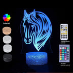 Horse Head Series Colorful Touch Remote Control 3D Table Lamp Lootquake LLC