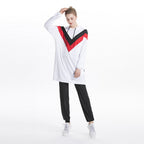 Casual Color Matching Hooded Sports Sweatshirt Suit Pi-Mart