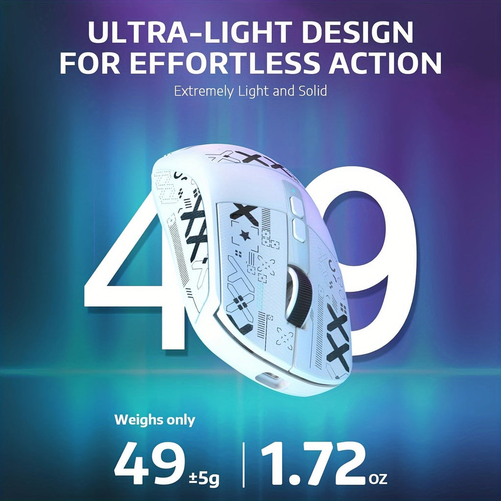 ATTACK SHARK X6 49g SUPERLIGHT Mouse With Magnetic Charging Dock, PixArt PAW3395 Gaming Sensor, BT/2.4G Wireless/Wired Gaming Mouse With Tape, Up To 26000, X3 Upgrade Mice For Win11/Xbox/PS/Mac Lootquake LLC
