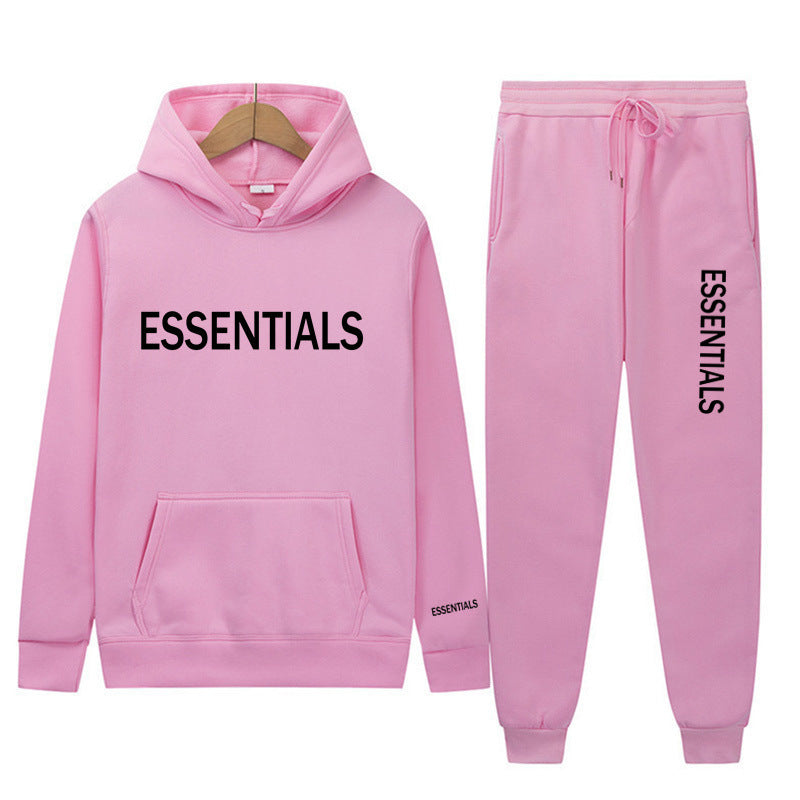 Essentials Sweatshirt Suit Men's and Women's Sweatshirt and Pant 2-Piece Set Hip-Hop Hoodie Suit by Pi-Mart Pi-Mart