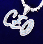 Creative Double Cursive Hip Hop Necklace Pi-Mart