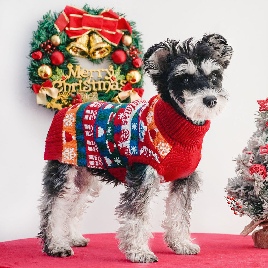 Pet Dog Christmas Turtleneck Sweater Pi-Mart