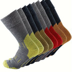4 Pairs of Premium 79% Merino Wool Athletic Crew Socks for Men - Warm, Breathable, and Moisture-Wicking for Hiking, Running, Climbing - US Sizes 10-13