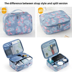 Travel portable large capacity cosmetic bag, printed nylon cosmetic storage bag, cosmetic case, toilet bag, makeup bag organizer, makeup bag with compartments, - SJB-DIAMOND ELITES