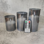 Electroplated Glass LED Electronic Candle Lights Wholesale Rechargeable Pi-Mart