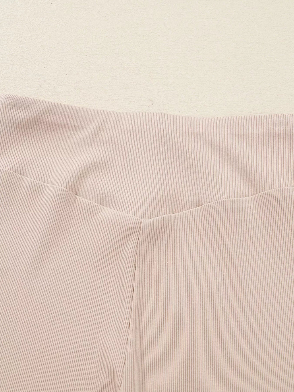Oversized Slit Sweatshirt and Ribbed Leggings 2pcs Set THRIXINE