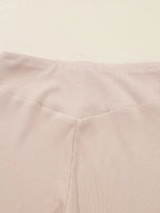 Oversized Slit Sweatshirt and Ribbed Leggings 2pcs Set THRIXINE