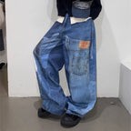 American Retro Independent Design Loose Straight Jeans Men Lootquake LLC