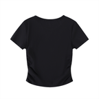 Loki & Ivy Ruched Bodycon Crop Top