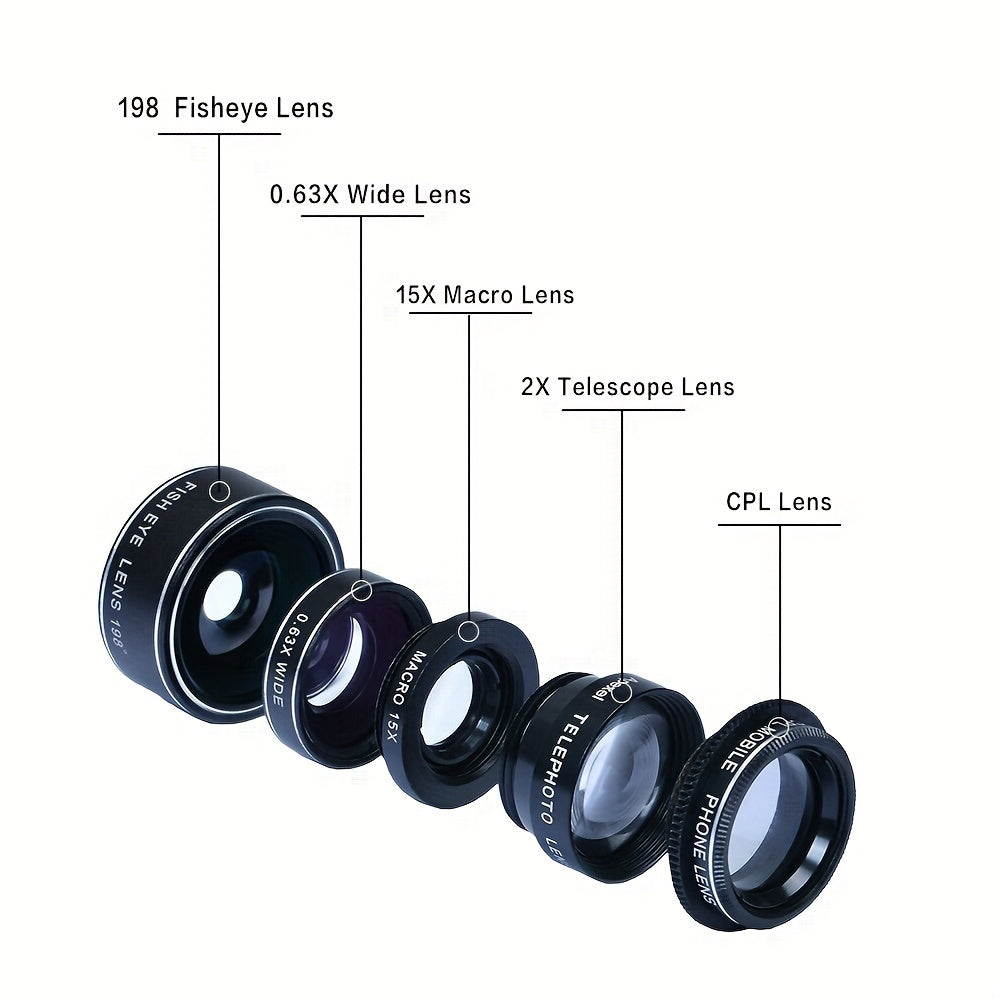 [5-in-1 HD Camera Lens] 5 In 1 HD Camera Lens Kit