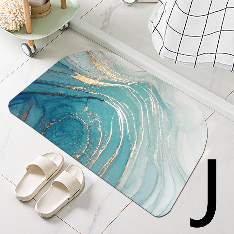 Diatom Mud Bathroom Door Non-slip Absorbent Floor Mat Pi-Mart