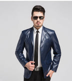 Middle Aged And Elderly Fathers Wear Loose Casual Leather Jackets Pi-Mart