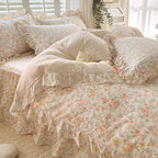 Bed Skirt Model Cotton Bedding Four-piece Set Sheet Quilt Cover Pi-Mart
