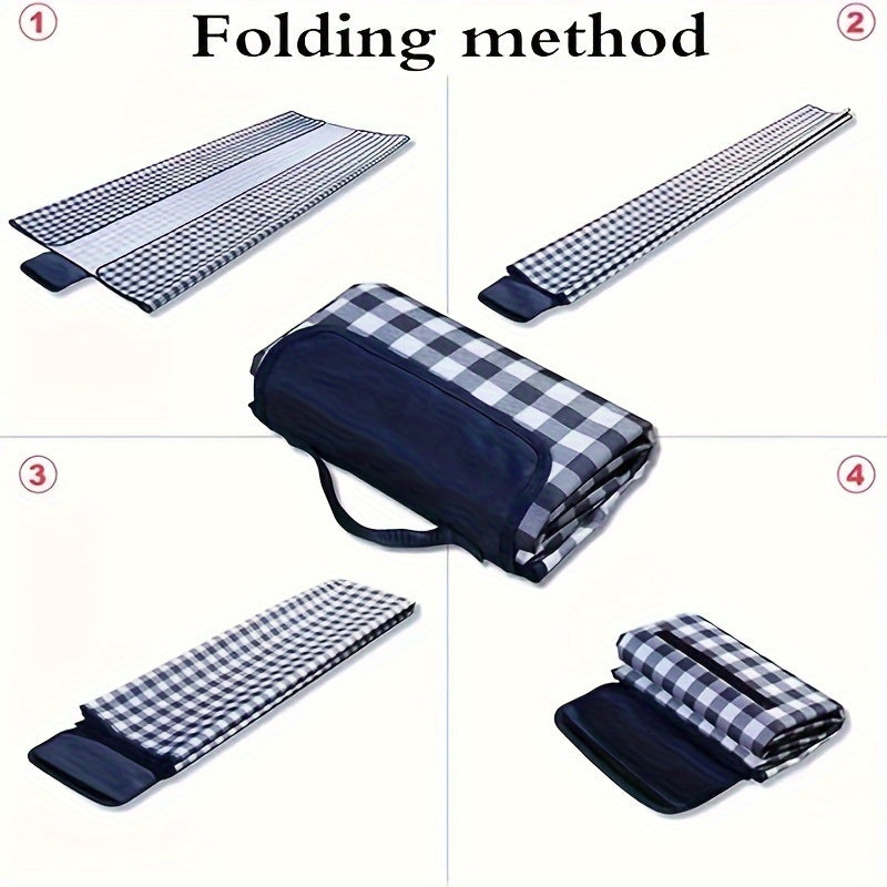 Waterproof Sandproof Picnic Blanket Beach Mat - Large, Machine Washable, Foldable, Ideal for Beach, Travel, Camping, Hiking, Park Grass, Indoor and Outdoor Activities