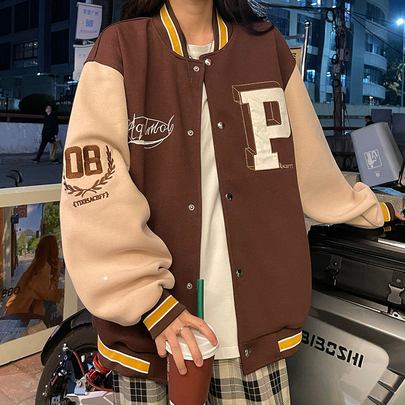 Tide American High Street Hip-hop Student Jacket Top Pi-Mart