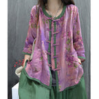 Cardigan Artistic Casual Loose Large Size Cropped Sleeve Top Pi-Mart