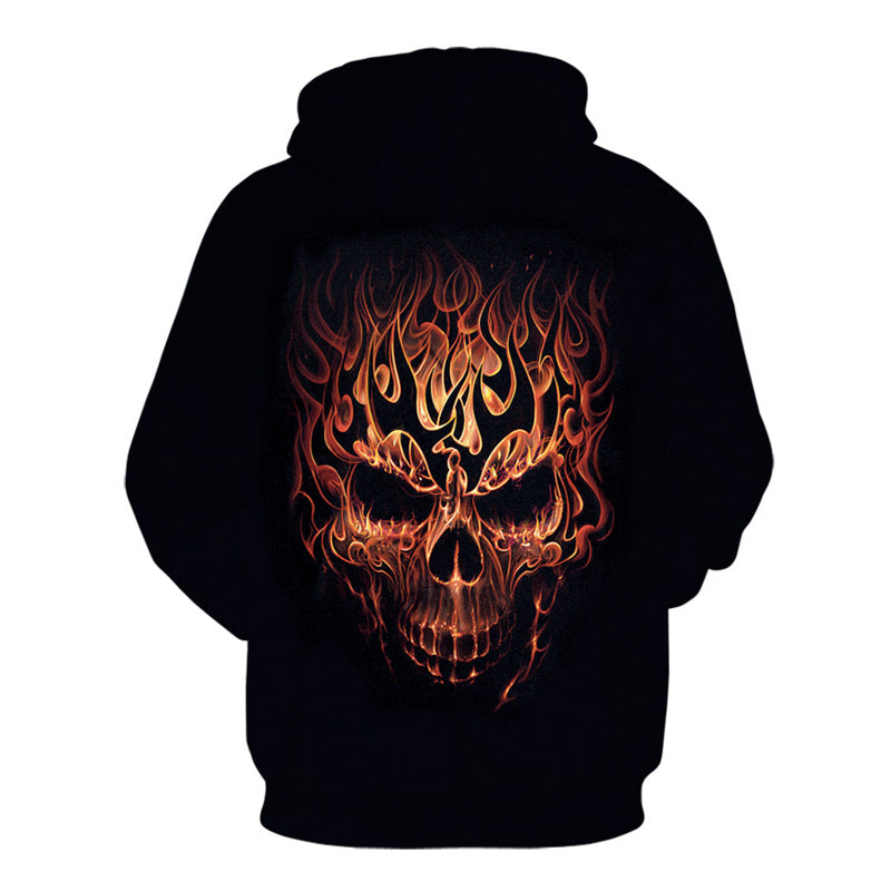 Men's Sports 3D Sweatshirt Skull Digital Print Hoodie Pi-Mart
