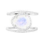 Double Band Moonstone Ring - SJB-DIAMOND ELITES