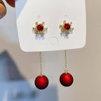 Christmas Snowflake Stud Earrings Pi-Mart