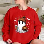 Fashion Drop-shoulder Sweater Women's Halloween Velvet Hoodie Pi-Mart