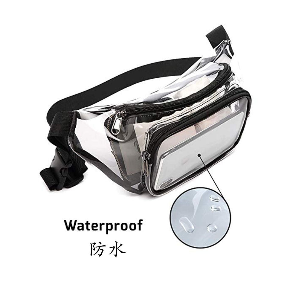 PVC Transparent Bag – Premium Sports Fanny Pack, Waterproof Waist Bag for Outdoor Activities, Rafting Fitness Chest Bag, Travel Portable Belt Bag - SJB-DIAMOND ELITES