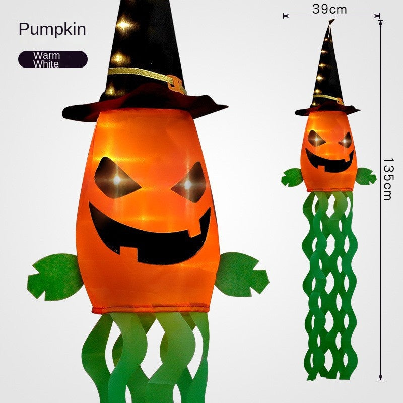 Halloween decorative hair dryer flag pendant ghost festival atmosphere luminous ghost hair dryer outdoor tree hanging supplies hanging ghost - SJB-DIAMOND ELITES