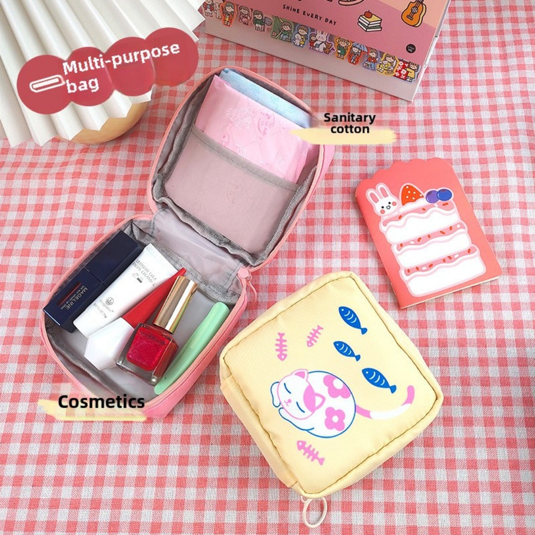 Period Bag for Women, Cute Sanitary Napkin Storage Bag, Portable Period Pouch, Sanitary Pads Bag,Tampons Holder for Purse - SJB-DIAMOND ELITES