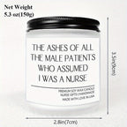 1pc Round Single-wick Scented Candle, 5.3Oz, Soy Wax, Beeswax, with Bow, in Glass Bottle, Extra Long Burn Time (12 Hours Or More), for Birthday, Labor and Delivery Nurse, Nurse Practitioner, Nursing School Student, Paramedic,