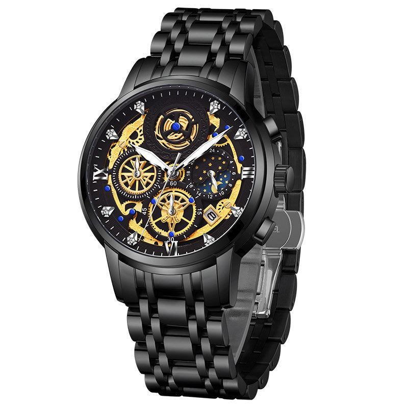 Men's Hollow Personality Waterproof Quartz Watch Pi-Mart