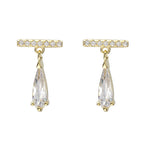 Simple Bright One Word Earring Temperament Earring