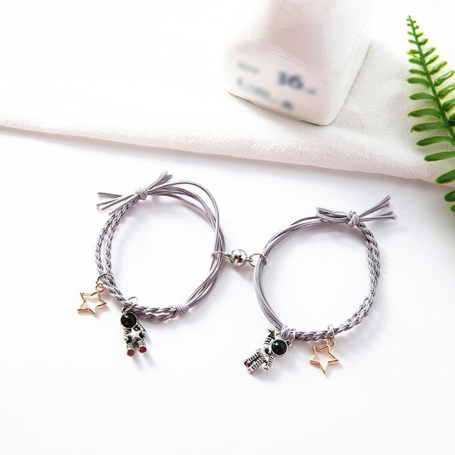 Natural Stone Beads Couple Magnetic Bracelets Pi-Mart