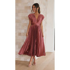 Sexy Pleated Casual Loose Zip Sleeveless Dress