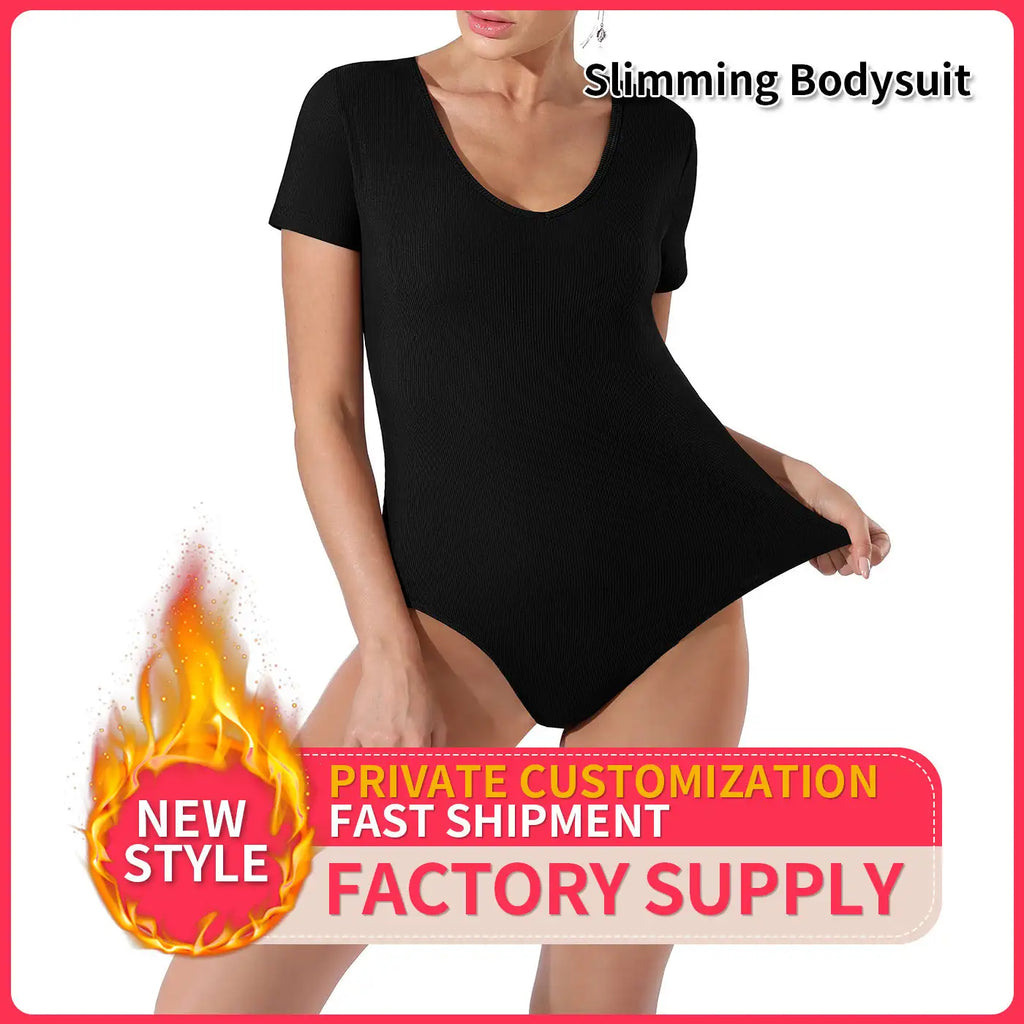 Women's Fashion Simple Solid Color Bodysuit - SJB-DIAMOND ELITES