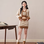 Winter Pairing With A Complete Set Of Knitted Cardigan Jackets Pi-Mart