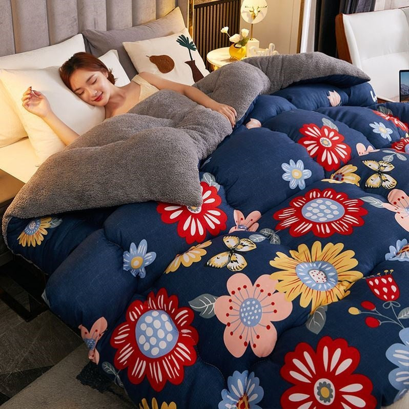 Autumn Blanket Quilt Winter Quilt Coral Wool Pi-Mart