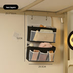 Dormitory multi-layer visual storage hanging bag foldable large-capacity item shelf wall-mounted layered hanging bag - SJB-DIAMOND ELITES
