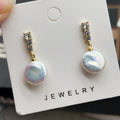 Classic Double Bead Baroque Stud Earrings Pi-Mart