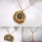 You Are My Sunshine Sunflower Necklace Women Men Pi-Mart