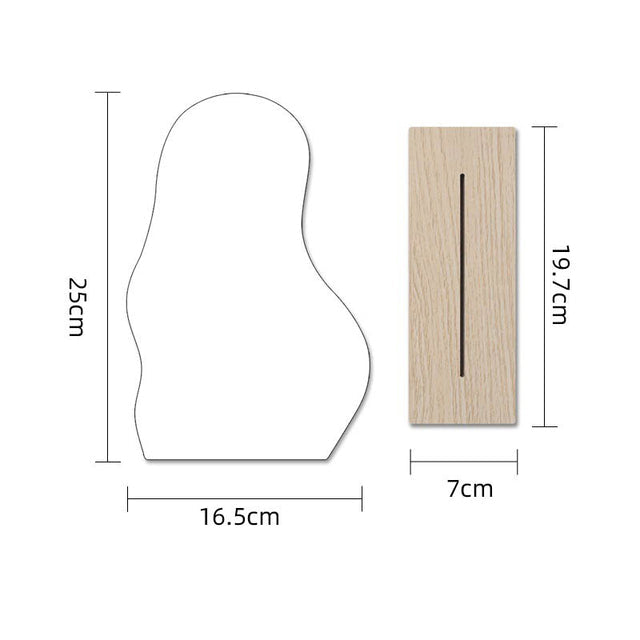 Korean style Makeup Mirror Ins Irregular Acrylic Decorative Mirror Wooden Base Cosmetic de maquillaje Beauty Tools Dropshipping - SJB-DIAMOND ELITES