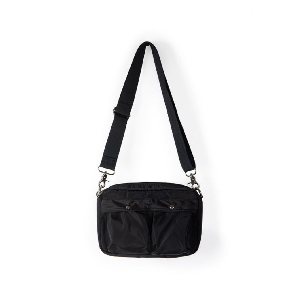 Women's bag simple tooling shoulder Crossbody bag, small pleated stylish casual nylon bag, small square purse