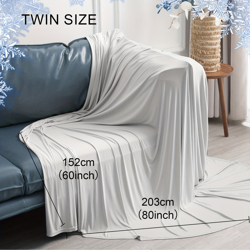 Cooling Blanket For Hot Sleepers - Soft, Breathable, Lightweight, Portable Silky Durable Single Layer Throw With Reversible Design, Ideal For Home Office Travel Car, Summer Use, Machine Washable - 1Pc Lootquake LLC