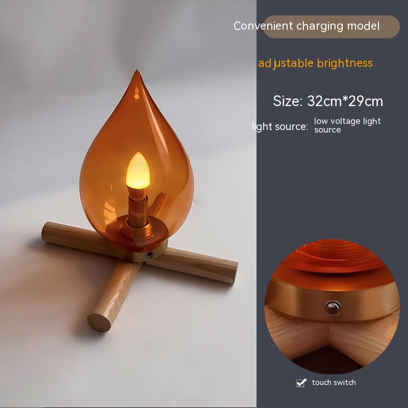 Fire Atmosphere Bedroom Bed Gift Desktop Decoration Desktop Lamp Pi-Mart