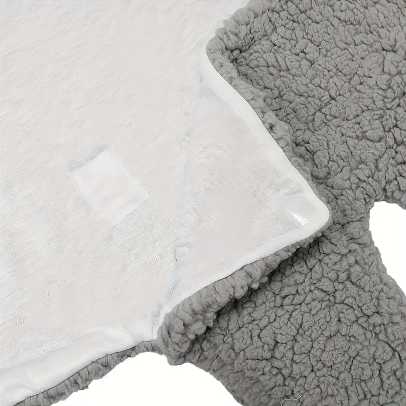 1pc Velvet Sleeping Bag, Cute Bear Shape Wrap Blanket, Christmas, Halloween, Thanksgiving Gift Lootquake LLC