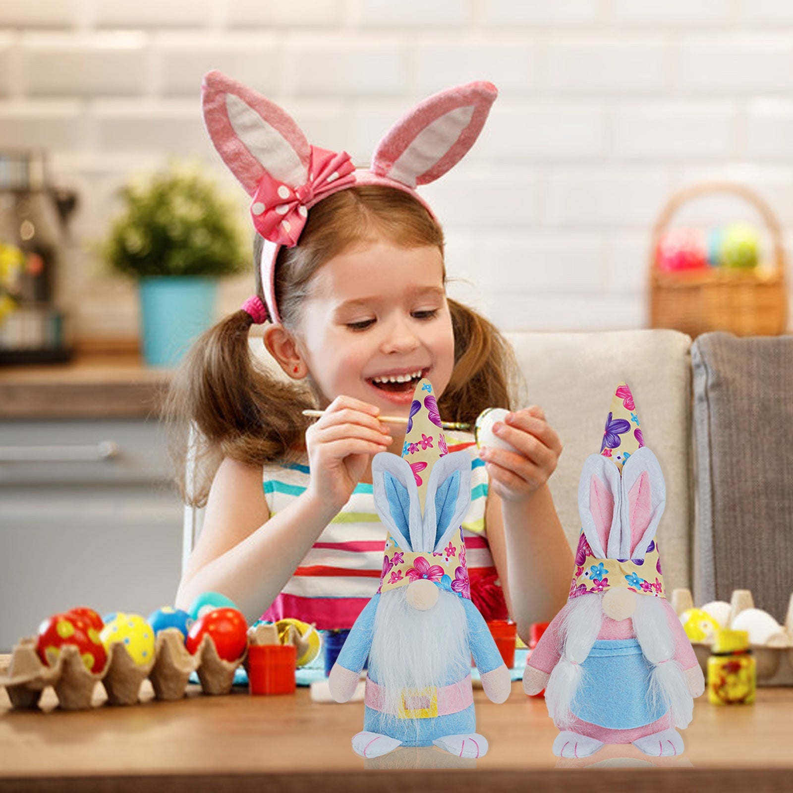 Creative Easter Decoration Standing Posture Bead Caps Doll Ornaments Pi-Mart