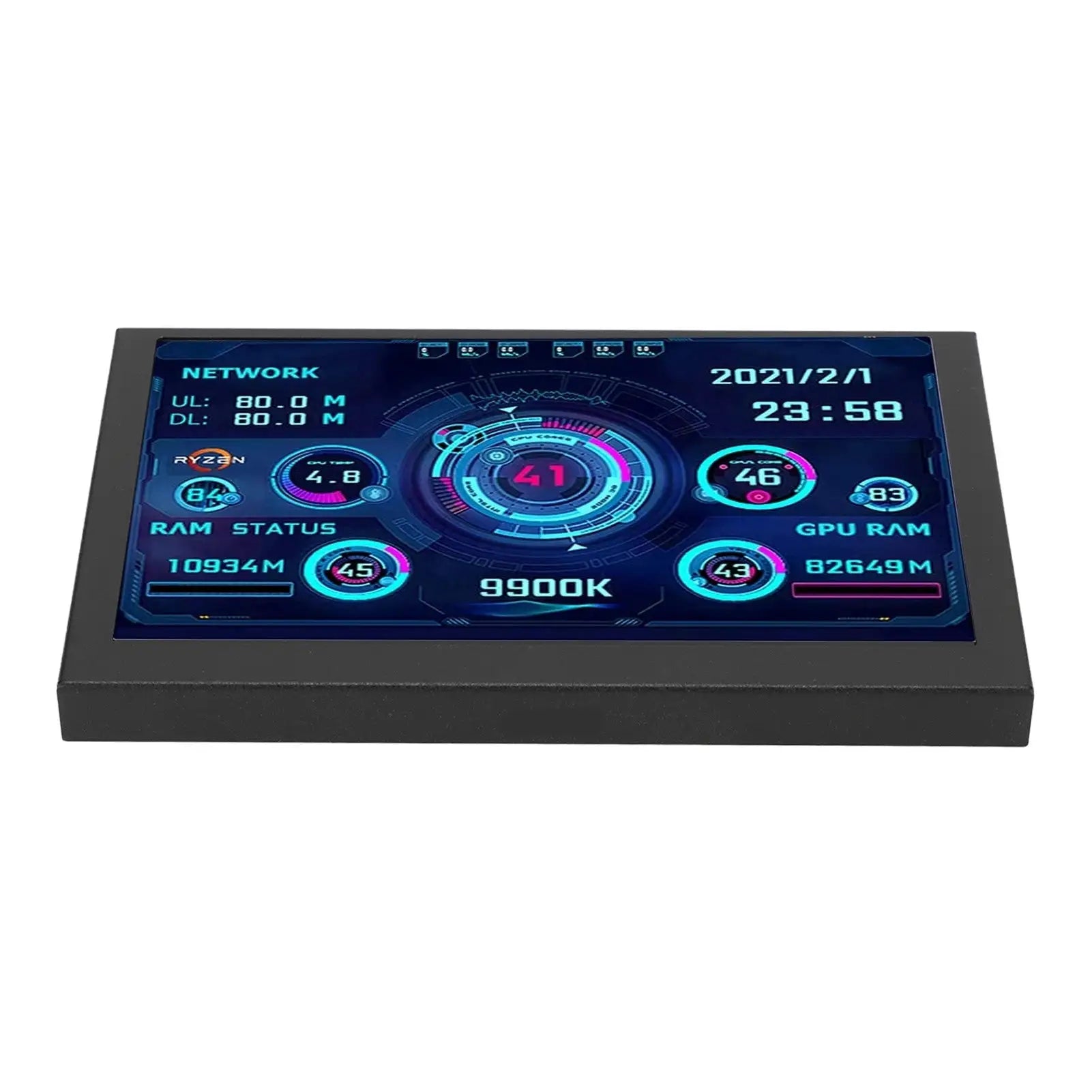 PC CPU Data Monitor 5in IPS USB C TYPE C Temperature Display PC CPU GPU RAM Data Monitor - SJB-DIAMOND ELITES