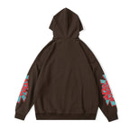 Men's American High Street Alphabet Print Hooded Sweatshirt