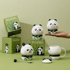 Cartoon Embossed Panda Mug Ceramic Pi-Mart