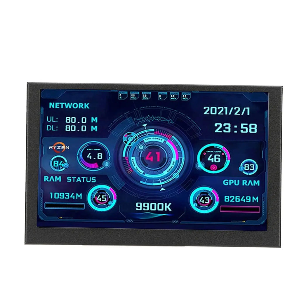 PC CPU Data Monitor 5in IPS USB C TYPE C Temperature Display PC CPU GPU RAM Data Monitor - SJB-DIAMOND ELITES
