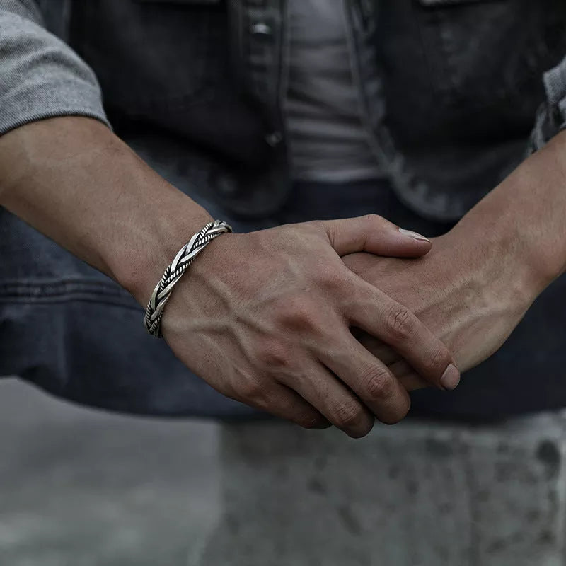 Braided Bangle Bracelet Pi-Mart